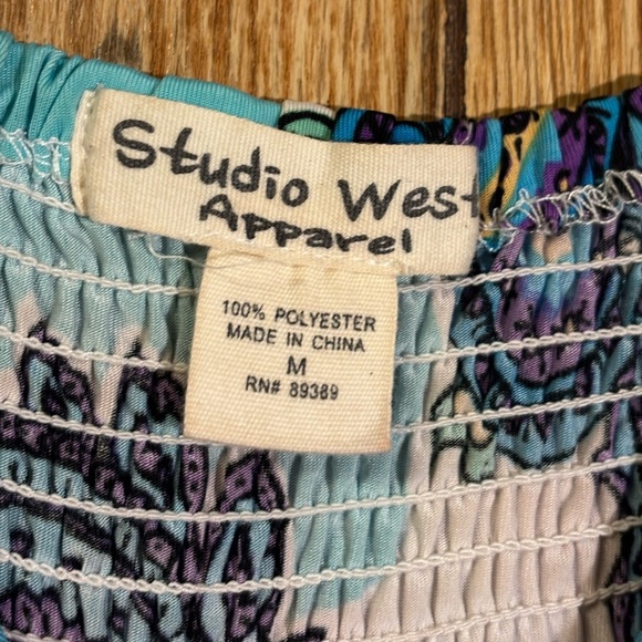 Studio West Blue and White Paisley Dress - Picture 5 of 8